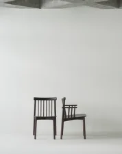Pind Armchair, brown stained ash