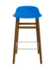 Form Bar Chair 65 cm Walnut, bright blue
