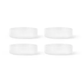 Ripple Serving Bowls Set of 4, frosted