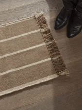 Calm Kelim Mat 50x70, dark sand/off-white