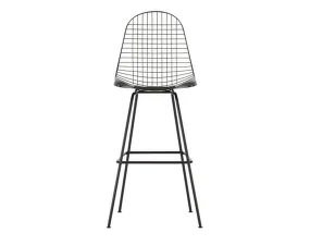 Eames Wire Bar Stool High, basic dark
