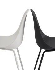 Fiber Side Chair Sled Base, natural white