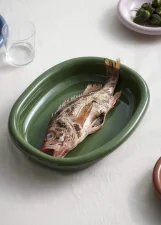 Barro Oval Dish L, green