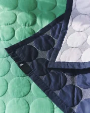 Mega Dot Organic Plaid 260x260, sea green