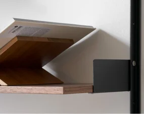 Living Shelf Cabinets Low w. Doors, walnut/black