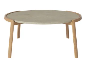 Mix Coffee Table Ø94, oiled oak/jura grey marble