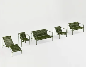 Palissade Cord Chaise Longue, olive