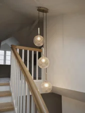 Miira 3 Pendant Large, brass/optic clear