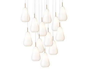 Anoli 13 Pendant, nordic gold/opal