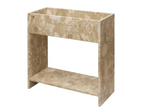 Stone Plant Box With Shelf, sand