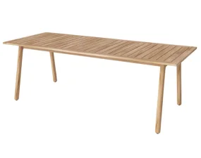 Patio Outdoor Dining Table 220 cm, untreated solid teak