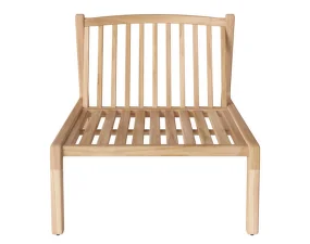 Patio Outdoor Sofa Back Module, untreated solid teak