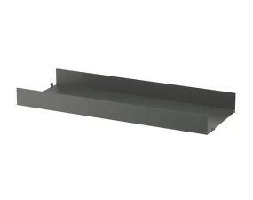 String Metal Shelf High Edge 78 x 30, dark grey