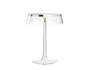 Bon Jour Table Lamp, chrome/transparent
