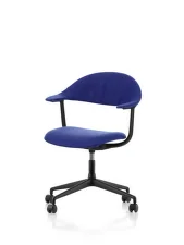 Mynt Office Chair Upholstery with castors, electric blue/black