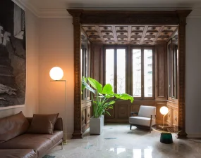 IC F2 Floor Lamp, brass