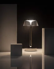 Bon Jour Unplugged Table Lamp, black chrome