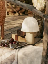 Frill Portable Lamp, cashmere/white