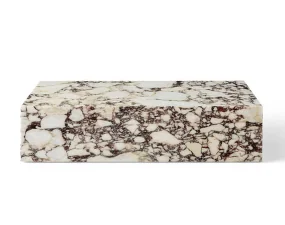 Plinth Lounge Table Low, Calacatta Viola