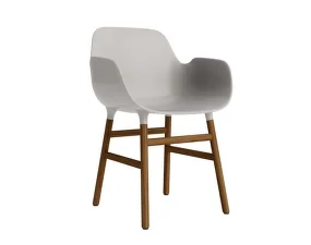 Form Armchair Walnut, warm grey