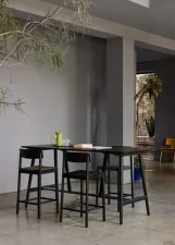 In Between SK26 Counter Table, black lacquered oak
