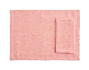 Tavolo Napkin/Placemat, set of 4, soft coral