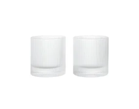 Ripple Tumbler Glasses, set of 2, clear