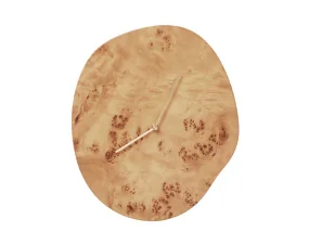 Melt Wall Clock, natural burl