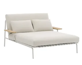 Settle Lounge Bed w. Armrest, Laze 1/grey
