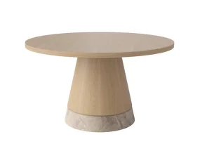 Piro Coffee Table Ø60, white pigmented oiled oak
