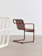 Palissade Cantilever Dining Armchair, iron red