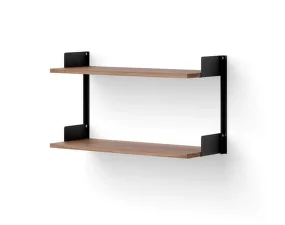 Wall Shelf 450, walnut/black