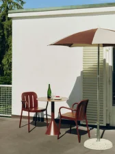 Terrazza Parasol Octagon, off-white and burgundy