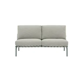 Settle Sofa 2-Seater without armrest, Ribbed Weave 2/dark green