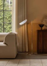 Wing Floor Lamp, polished aluminium