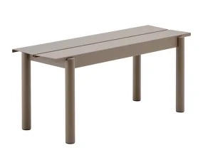 Linear Steel Bench 110 cm, taupe