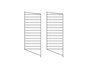 String Floor Panel 85 x 30, 2 pcs, dark brown
