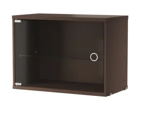Display Cabinet with Swing Glass Door, dark oak