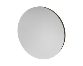 Vala Mirror Round Ø75 cm, dark lacquered oak