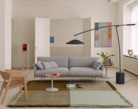 Verso Rug 258x258, pale green / warm brown