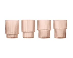Ripple Glasses Set of 4, blush