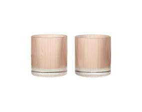 Ripple Tumbler Glasses Set of 2, blush