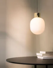 JWDA Pendant, polished brass