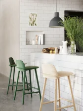 Nerd Bar Stool 75 cm, stained dark brown