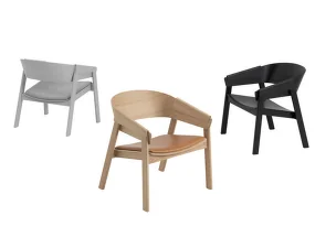 Cover Lounge Chair, black leather / black