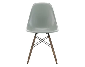Eames Fiberglass Side Chair DSW, sea foam green/dark maple