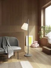 Pull Floor Lamp, white/grey