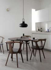 In Between SK3 Table Ø90, oiled walnut