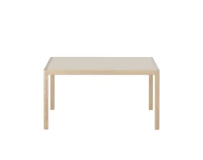 Workshop Dining Table 140x92, oak/warm grey linoleum