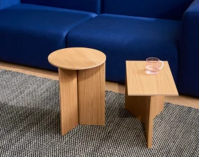 Slit Table Wood Oblong, oak